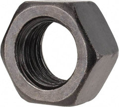 Gibraltar - 1-8 UNC Steel Right Hand Heavy Hex Nut - 1-1/2" Across Flats, 55/64" High, Black Oxide Finish - Industrial Tool & Supply