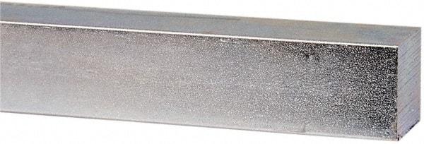 Made in USA - 12" Long x 1" High x 1" Wide, Zinc-Plated Undersized Key Stock - C1018 Steel - Industrial Tool & Supply