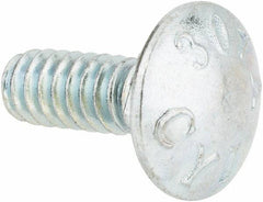 Value Collection - #10-24 UNC 1/2" Length Under Head, Standard Square Neck, Carriage Bolt - Grade 2 Steel, Zinc-Plated Finish - Industrial Tool & Supply