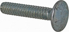 Value Collection - #10-24 UNC 1" Length Under Head, Standard Square Neck, Carriage Bolt - Grade 2 Steel, Zinc-Plated Finish - Industrial Tool & Supply
