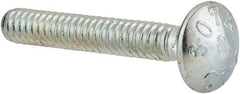 Value Collection - #10-24 UNC 1-1/4" Length Under Head, Standard Square Neck, Carriage Bolt - Grade 2 Steel, Zinc-Plated Finish - Industrial Tool & Supply