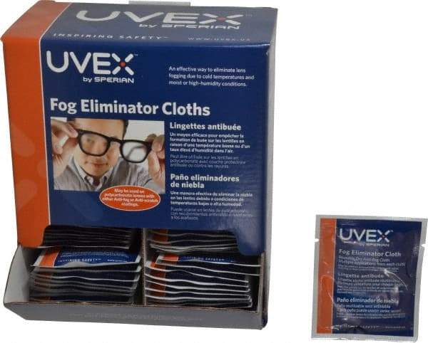 Uvex - 100 Nonalcohol Lens Cleaning Towelettes - Individually Wrapped, Nonsilicone Cleaner - Industrial Tool & Supply