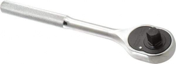 Proto - 1/2" Drive Pear Head Ratchet - Full Polish Chrome Finish, 10" OAL, 24 Gear Teeth - Industrial Tool & Supply