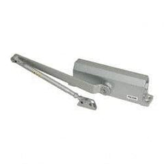 Falcon - 36" Door Width, Light-Duty ADA Complaint Door Closer Manual Damper - Aluminum Finish - Industrial Tool & Supply