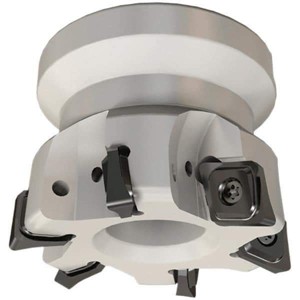 Iscar - 80mm Cut Diam, 27mm Arbor Hole, 8mm Max Depth of Cut, 93° Indexable Chamfer & Angle Face Mill - 8 Inserts, ENHT Insert, Right Hand Cut, 8 Flutes, Series TorMill - Industrial Tool & Supply