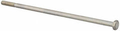 Value Collection - 1/4-20 UNC, 7" Length Under Head Hex Head Cap Screw - Partially Threaded, Grade 2 Steel, Zinc-Plated Finish, 7/16" Hex - Industrial Tool & Supply