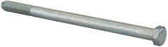 Value Collection - 7/16-14 UNC, 7" Length Under Head Hex Head Cap Screw - Partially Threaded, Grade 2 Steel, Zinc-Plated Finish, 5/8" Hex - Industrial Tool & Supply