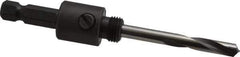 Starrett - 9/16 to 1-3/16" Tool Diam Compatibility, Straight Shank, Carbide-Tipped Integral Pilot Drill, Hole Cutting Tool Arbor - 3/8" Min Chuck, Hex Shank Cross Section, Threaded Shank Attachment, For SH, DH, CT & D Hole Saws - Industrial Tool & Supply