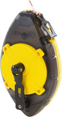 Stanley - 100' Long Chalk Reel - Yellow & Black, Includes Chalk Reel - Industrial Tool & Supply