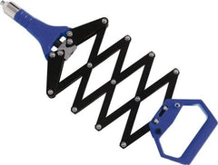 RivetKing - Scissor Action Hand Riveter - 3/32 to 3/16" Rivet Capacity, 14" OAL - Industrial Tool & Supply