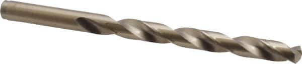 Cleveland - 5/16" 135° Cobalt Jobber Drill - Oxide/Gold Finish, Right Hand Cut, Spiral Flute, Straight Shank, 4-1/2" OAL, Split Point - Industrial Tool & Supply