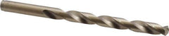Cleveland - 5/16" 135° Cobalt Jobber Drill - Oxide/Gold Finish, Right Hand Cut, Spiral Flute, Straight Shank, 4-1/2" OAL, Split Point - Industrial Tool & Supply