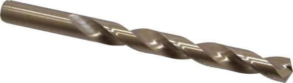 Cleveland - 1/2" 135° Cobalt Jobber Drill - Oxide/Gold Finish, Right Hand Cut, Spiral Flute, Straight Shank, 6" OAL, Split Point - Industrial Tool & Supply