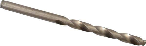 Cleveland - 5.7mm 135° Cobalt Jobber Drill - Oxide/Gold Finish, Right Hand Cut, Spiral Flute, Straight Shank, 3.66" OAL, Split Point - Industrial Tool & Supply