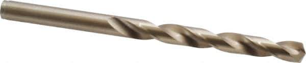 Cleveland - 7.8mm 135° Cobalt Jobber Drill - Oxide/Gold Finish, Right Hand Cut, Spiral Flute, Straight Shank, 4.61" OAL, Split Point - Industrial Tool & Supply