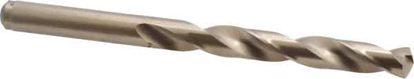 Cleveland - 10.2mm 135° Cobalt Jobber Drill - Oxide/Gold Finish, Right Hand Cut, Spiral Flute, Straight Shank, 5.24" OAL, Split Point - Industrial Tool & Supply
