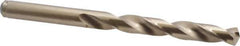Cleveland - 10.2mm 135° Cobalt Jobber Drill - Oxide/Gold Finish, Right Hand Cut, Spiral Flute, Straight Shank, 5.24" OAL, Split Point - Industrial Tool & Supply