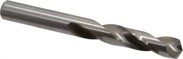 Cleveland - 21/64" 135° Spiral Flute High Speed Steel Screw Machine Drill Bit - Bright Finish, Right Hand Cut, 1-11/16" Flute Length, 2-15/16" OAL, Split Point, Straight Shank - Industrial Tool & Supply