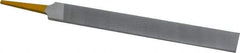 PFERD - 8" Swiss Pattern Hand File - Double Cut, 25/32" Width Diam x 7/32" Thick, With Tang - Industrial Tool & Supply