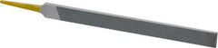 PFERD - 6" Swiss Pattern Regular Pillar File - Double Cut, 1/2" Width Diam x 5/32" Thick, With Tang - Industrial Tool & Supply