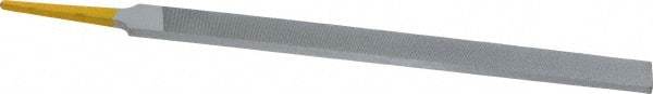 PFERD - 8" Swiss Pattern Regular Pillar File - Double Cut, 9/16" Width Diam x 7/32" Thick, With Tang - Industrial Tool & Supply