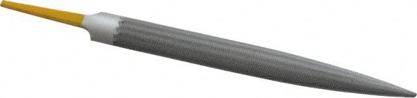 PFERD - 6" Swiss Pattern Half Round File - 9/32" Width Diam x 5/32" Thick, With Tang - Industrial Tool & Supply