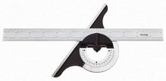 SPI - 12 Inch Long Blade, 180° Max Measurement, Bevel Protractor - Industrial Tool & Supply