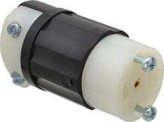 Leviton - 125/250 VAC, 15 Amp, ML-3R Configuration, Industrial Grade, Ungrounded Connector - 1 Phase, 3 Poles, 0.218 to 0.43 Inch Cord Diameter - Industrial Tool & Supply