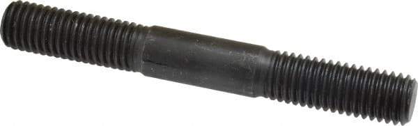Gibraltar - 5/8-11 5" OAL Equal Double Threaded Stud - Alloy Steel, Black Oxide Finish, 1-3/4" Equal Thread Length - Industrial Tool & Supply