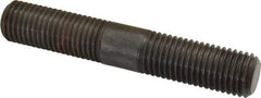 Gibraltar - 1-8 6" OAL Equal Double Threaded Stud - Alloy Steel, Black Oxide Finish, 2-3/8" Equal Thread Length - Industrial Tool & Supply