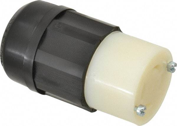 Leviton - 125/250 VAC, 30 Amp, L14-30R Configuration, Industrial Grade, Self Grounding Connector - 1 Phase, 3 Poles, 0.595 to 1.15 Inch Cord Diameter - Industrial Tool & Supply
