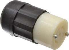 Leviton - 277/480 VAC, 30 Amp, L22-30R Configuration, Industrial Grade, Self Grounding Connector - 3 Phase, 4 Poles, 0.595 to 1.15 Inch Cord Diameter - Industrial Tool & Supply