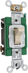 Leviton - 2 Pole, 120 to 277 VAC, 30 Amp, Industrial Grade, Toggle, Wall and Dimmer Light Switch - 1.31 Inch Wide x 4.06 Inch High - Industrial Tool & Supply