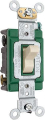 Leviton - 3 Pole, 120 to 277 VAC, 30 Amp, Industrial Grade, Toggle, Wall and Dimmer Light Switch - 1.31 Inch Wide x 4.06 Inch High - Industrial Tool & Supply