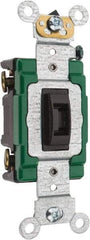 Leviton - 1 Pole, 120 to 277 VAC, 30 Amp, Industrial Grade, Toggle, Wall and Dimmer Light Switch - 1.31 Inch Wide x 4.06 Inch High - Industrial Tool & Supply