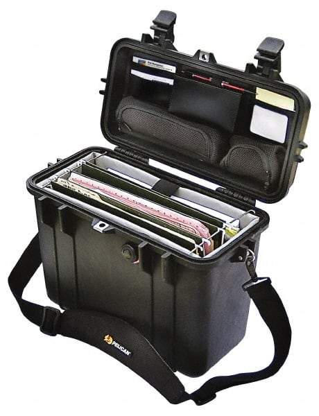Pelican Products, Inc. - 8-23/32" Wide x 9-5/8" Deep x 13-5/32" High, Top Loader Case - Black, Plastic - Industrial Tool & Supply