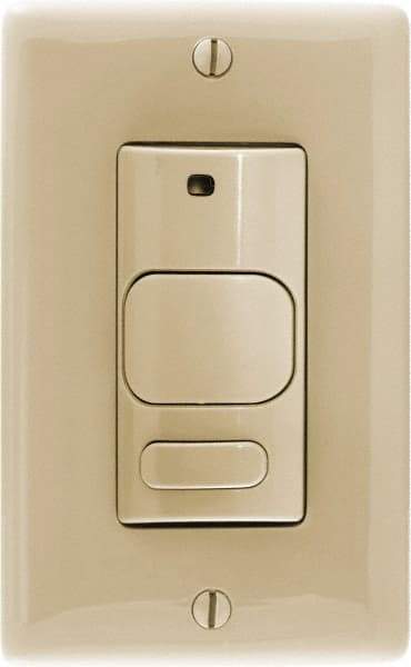 Hubbell Wiring Device-Kellems - 400 Square Ft. Coverage, Infrared Motion Sensor Wall Switch - 800 at 120 V Incandescent, 1,000 at 120 V and 1,800 at 277 V Fluorescent, 120 to 277 VAC, Ivory - Industrial Tool & Supply
