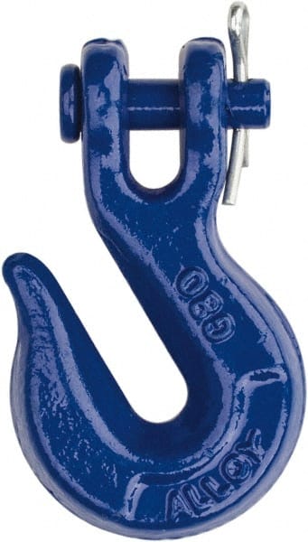 1/4 Inch Chain Diameter, Grade 80 Clevis Hook 3,500 Lbs. Load Capacity, 5/16 Inch Inside Diameter, 21/64 Inch Pin Diameter, 3/8 Inch Hook Throat, 3-1/4 Inch Overall Length, 1-15/16 Inch Hook Width