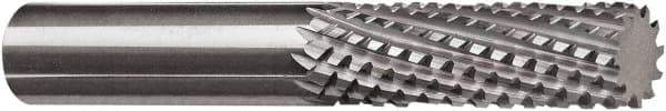 SGS - 12mm Diam, 38mm LOC, Plain End, Solid Carbide Diamond Pattern Router Bit - Right Hand Cut, 89mm OAL, Use on Composite Plastics - Industrial Tool & Supply