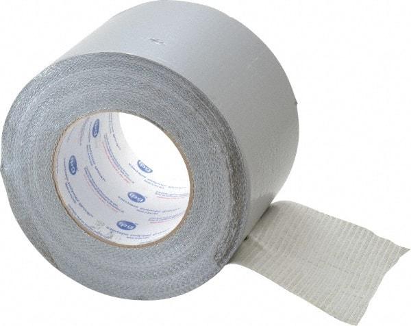 Intertape - 4" x 55m Silver Duct Tape - 9 mil, Rubber Adhesive, Polyethylene Cloth Backing, 18 Lb/ln Tensile Strength, 32°F to 160°F, Series AC20 - Industrial Tool & Supply