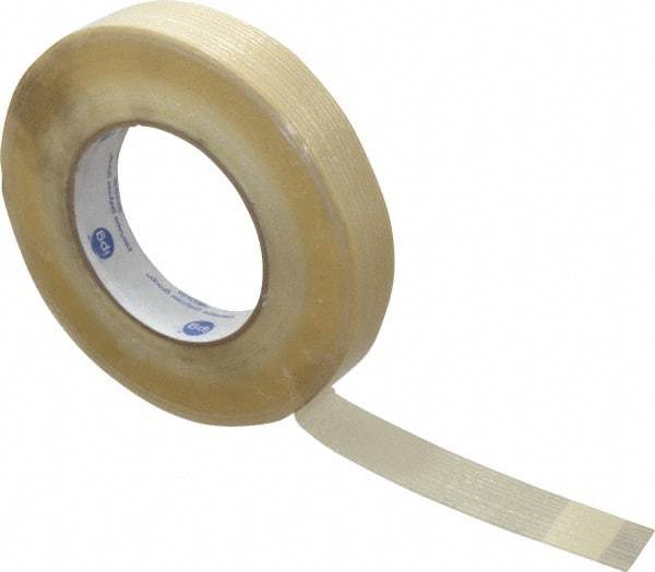 Intertape - 1" x 60 Yd Clear Rubber Adhesive Packaging Tape - Polyester Film Backing, 7.5 mil Thick, 333 Lb Tensile Strength, Series RG16 - Industrial Tool & Supply