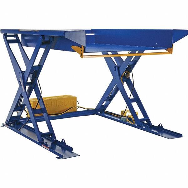 Vestil - 2,000 Lb Capacity Hydraulic Scissor Ground Lift Scissor - 1/2" to 48" Lift Height, 73" Platform Length x 52" Platform Width - Industrial Tool & Supply