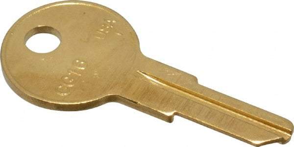 Made in USA - Chicago Key Blank - Brass - Industrial Tool & Supply