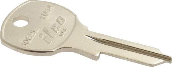 Made in USA - National Cabinet Key Blank - Nickel - Industrial Tool & Supply