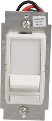 Leviton - 1 Pole, 120 VAC, 60 Hz, 600 Watt, Residential Grade, Rocker, Wall and Dimmer Light Switch - 1.73 Inch Wide x 4.13 Inch High, Incandescent - Industrial Tool & Supply