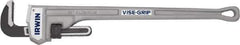 Irwin - 36" Aluminum Straight Pipe Wrench - 5" Pipe Capacity - Industrial Tool & Supply