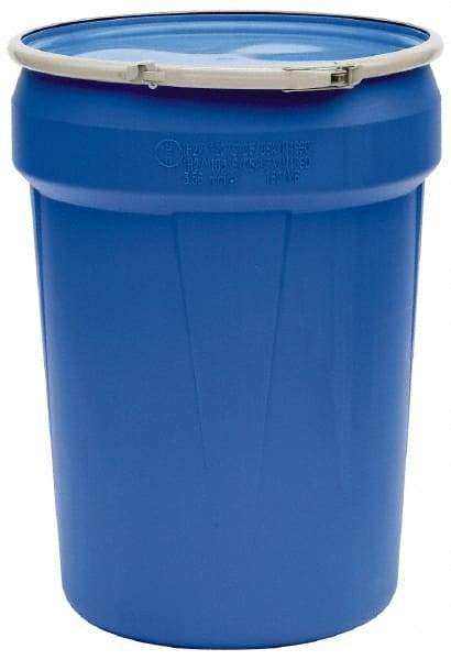 Eagle - 30 Gallon Capacity, Metal Lever Lock, Blue Lab Pack - 5 Gallon Container, Polyethylene, 396 Lb. Capacity, UN 1H2/X120/S; UN 1H2/Y180/S Listing - Industrial Tool & Supply