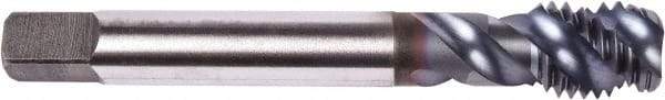 Union Butterfield - 5/8-11 UNC 3 Flute 2B Modified Bottoming Spiral Flute Tap - Powdered Metal, TiCN Finish, 4.331" OAL, Right Hand Flute, Right Hand Thread, Series 1678 - Industrial Tool & Supply