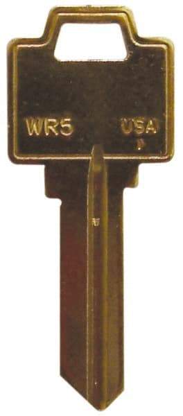Made in USA - Weiser Key Blank - Brass - Industrial Tool & Supply