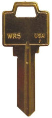 Made in USA - Weiser Key Blank - Brass - Industrial Tool & Supply